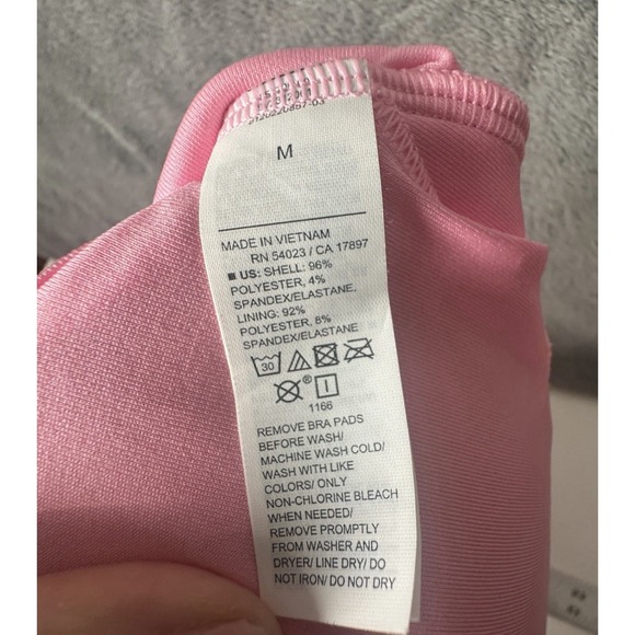 Old Navy Active PowerPress Sports Bra Swim Top Med Support Strappy Pink Size M - Picture 4 of 6
